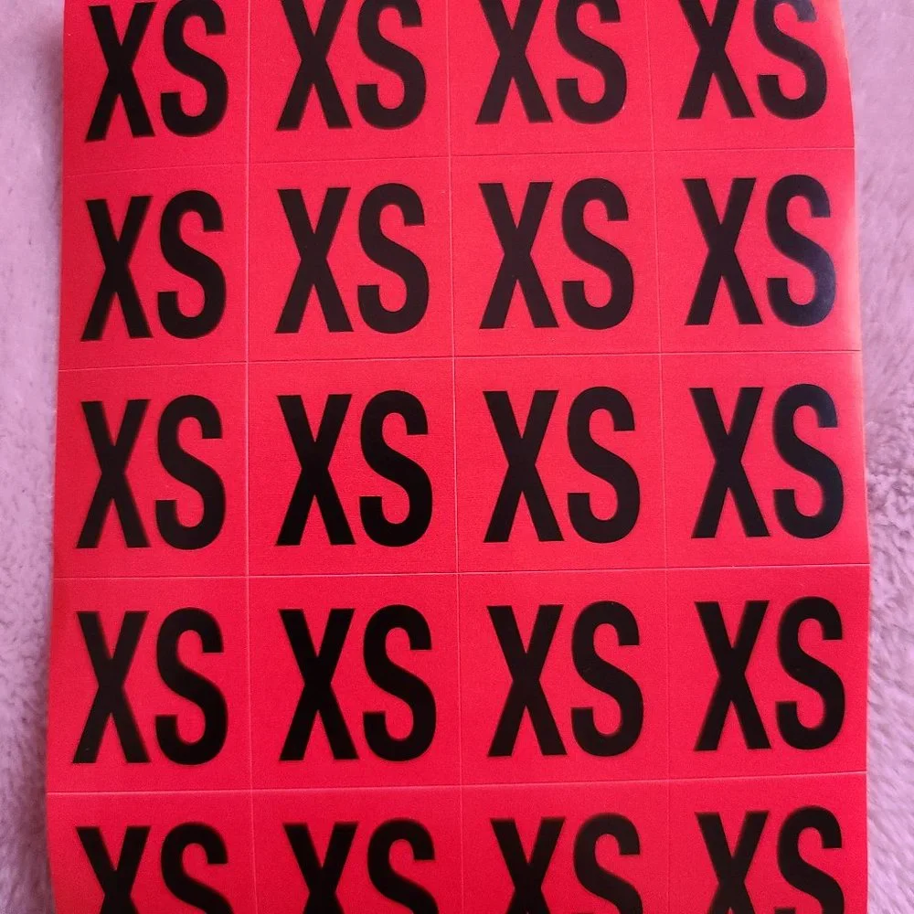 240 Color Coded Clothing Label Stickers 1